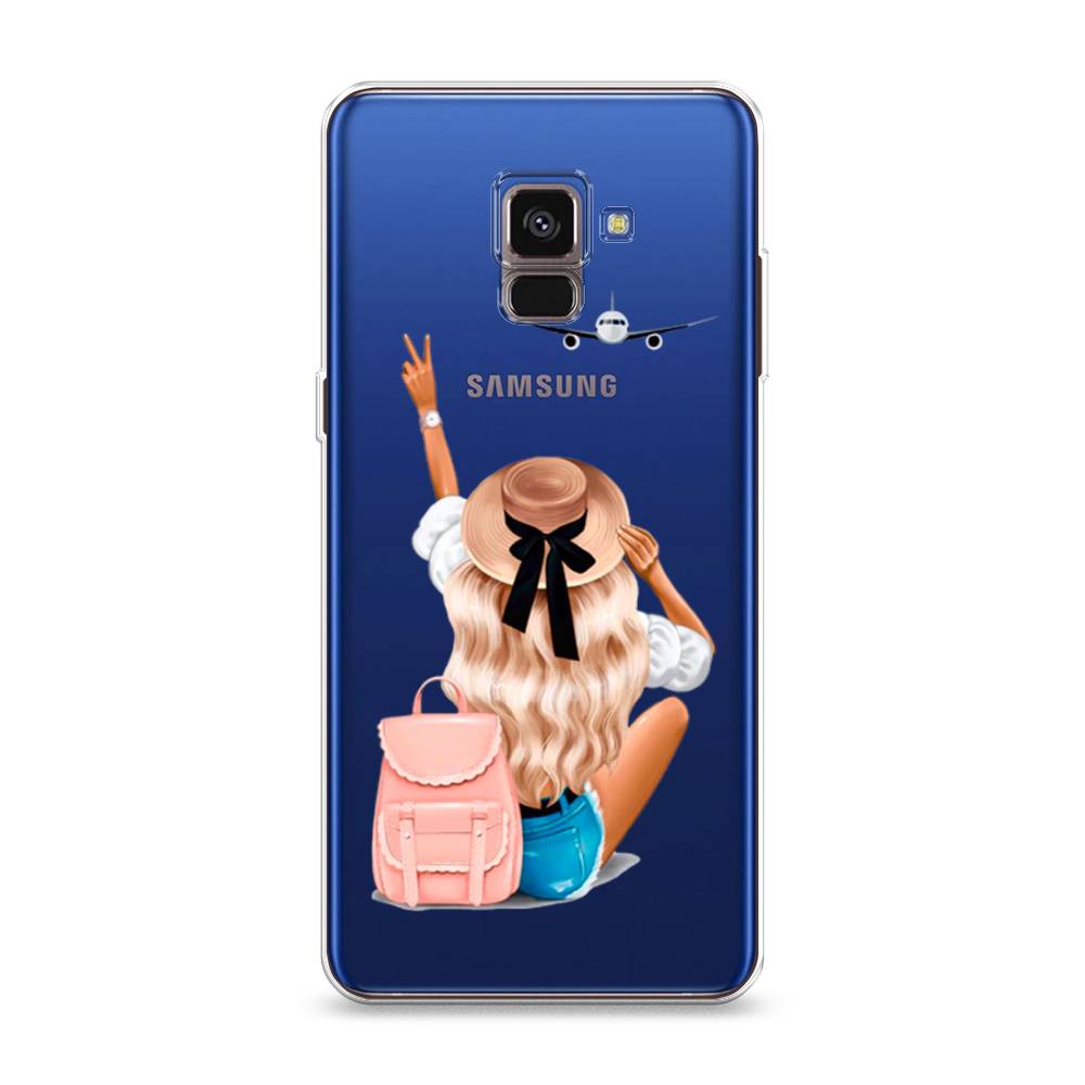 

Чехол Awog на Samsung Galaxy A8 2018 "Автостопом самолетом", Разноцветный, 25450-7