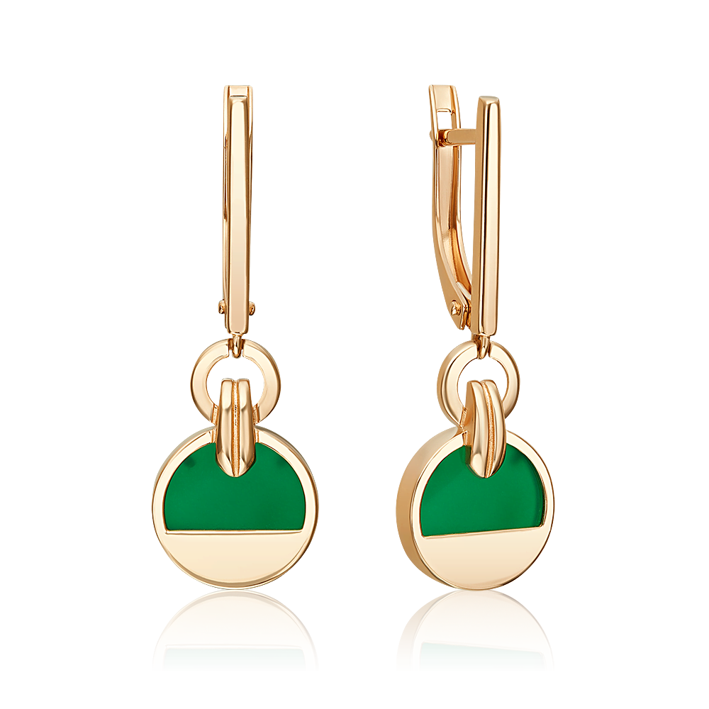

Серьги из золота PLATINA jewelry 02-5465-00-749-1110, агат, 02-5465-00-749-1110