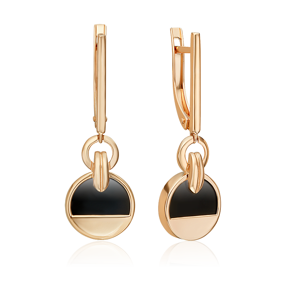 

Серьги из золота PLATINA jewelry 02-5465-00-281-1110, оникс, 02-5465-00-281-1110