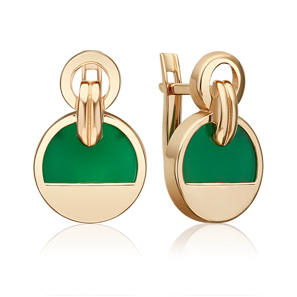 

Серьги из золота PLATINA jewelry 02-5464-00-749-1110, агат, 02-5464-00-749-1110