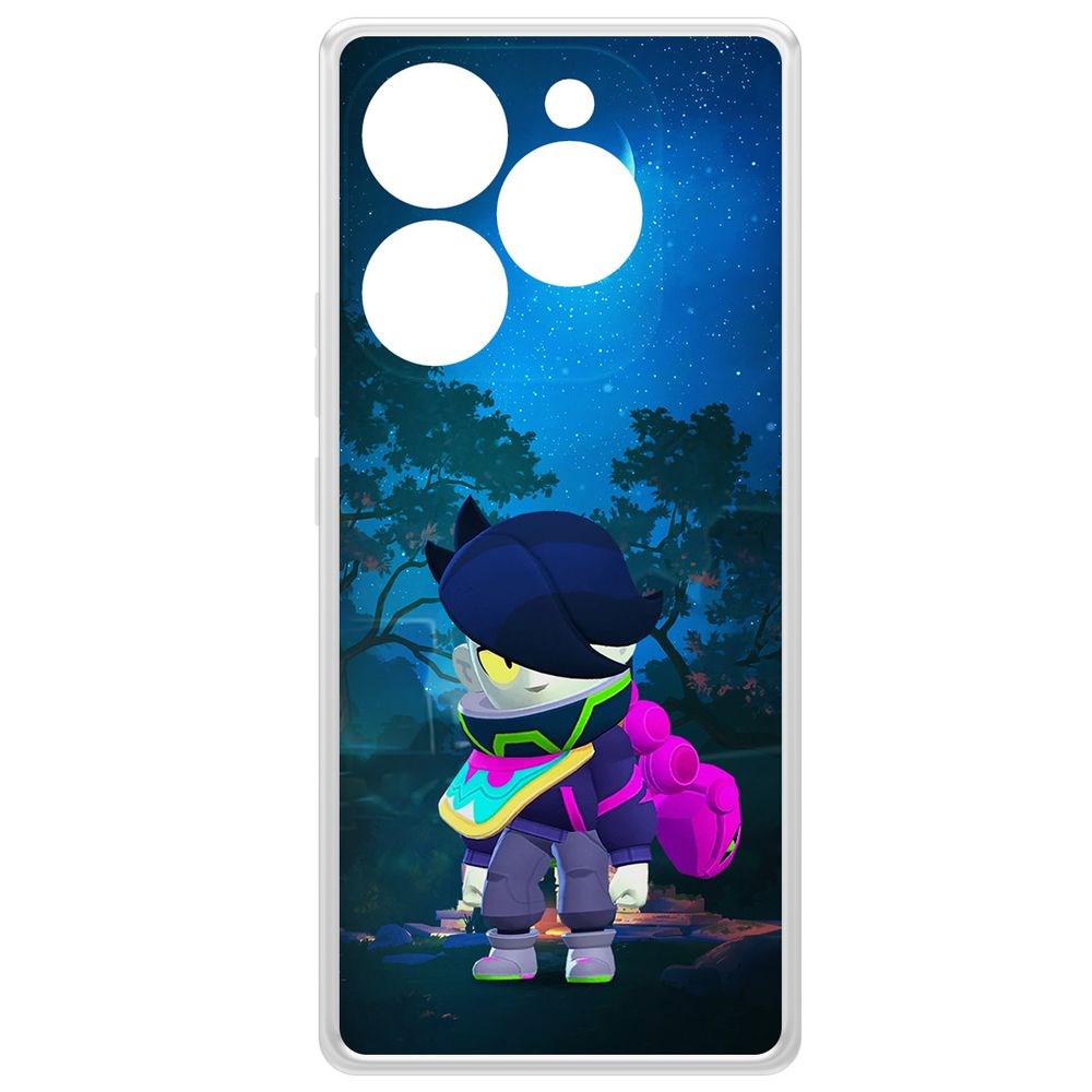 

Чехол-накладка Krutoff Clear Case Brawl Stars-Орочи Эдгар для ITEL S23+, Прозрачный