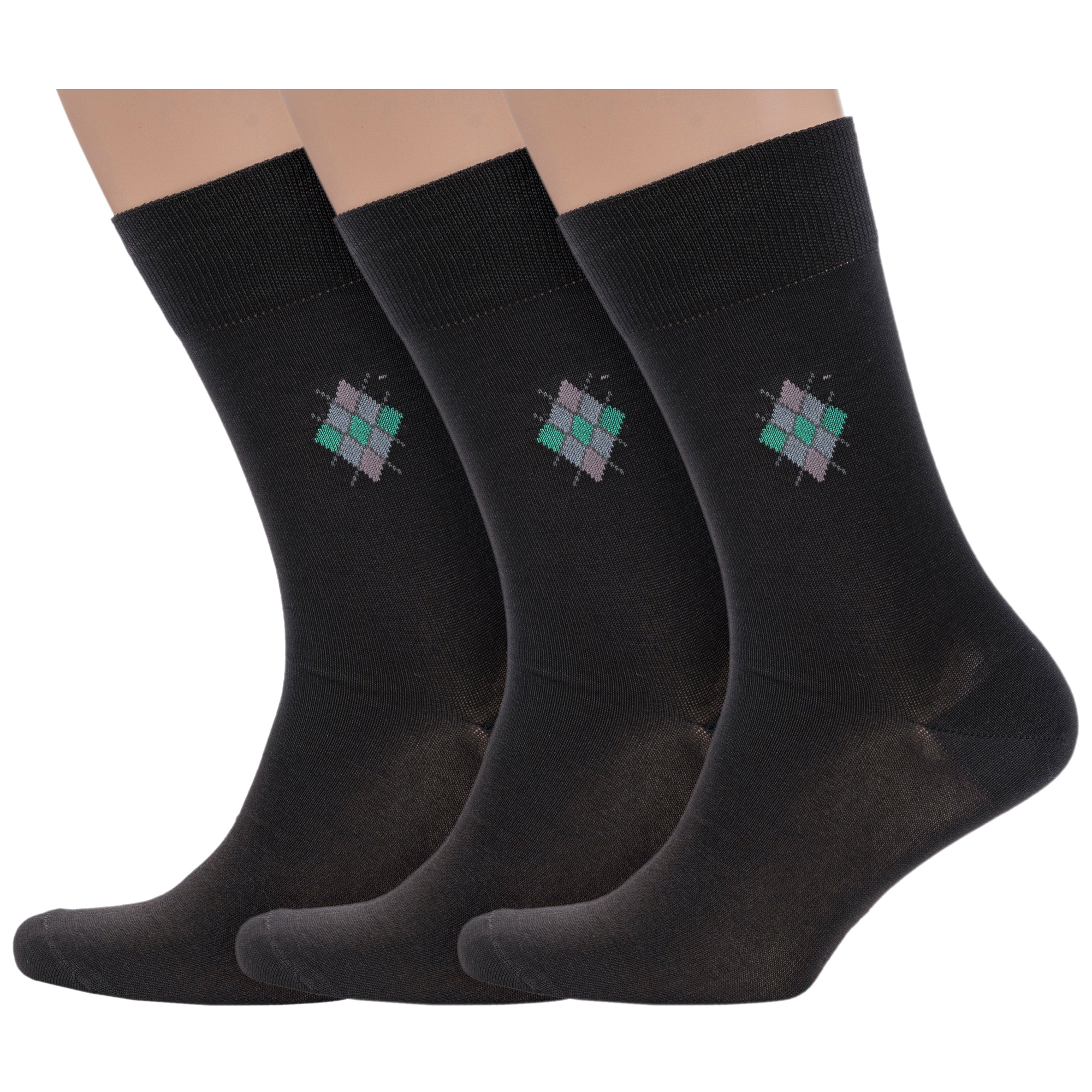 

Комплект носков мужских Grinston socks 3-15D4 коричневых 27, Коричневый, 3-15D4