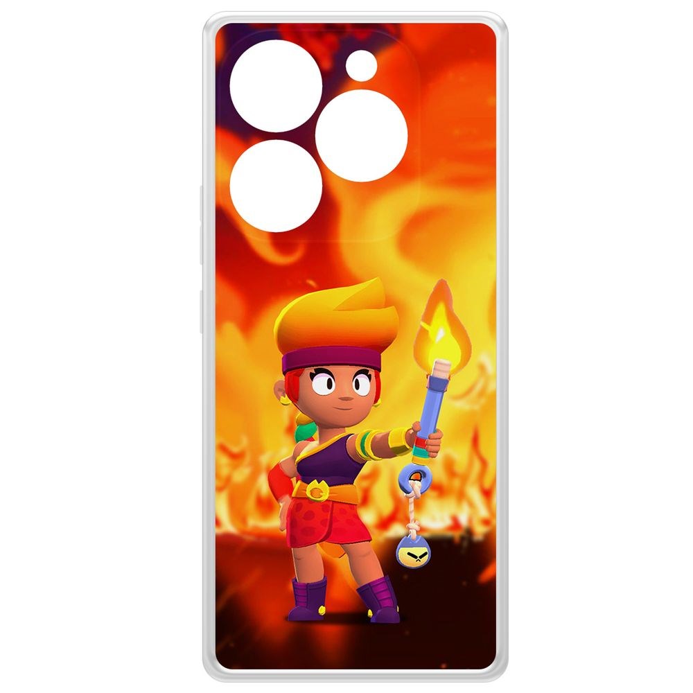 

Чехол-накладка Krutoff Clear Case Brawl Stars-Амбер для Itel S23+, Прозрачный