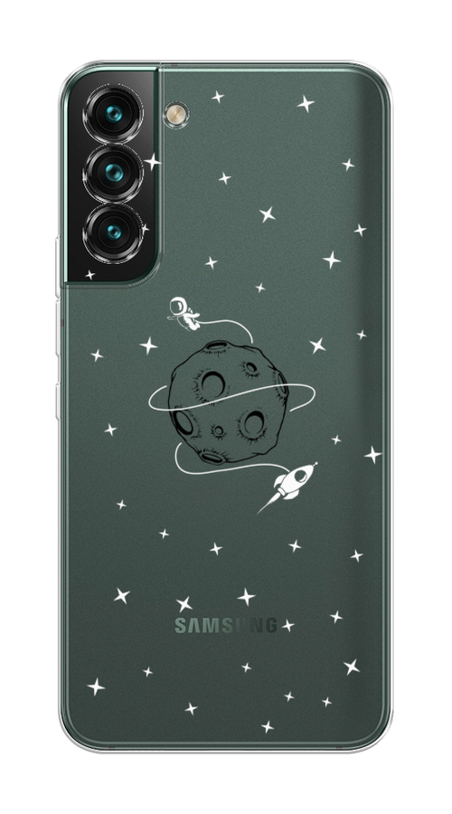 

Чехол на Samsung Galaxy S22 Plus "Полет вокруг луны", Белый;серый;черный, 2103950-2