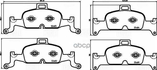 

Колодки Тормозные Audi A4 15-/A5/Q5 16- Передние Trialli арт. PF4474