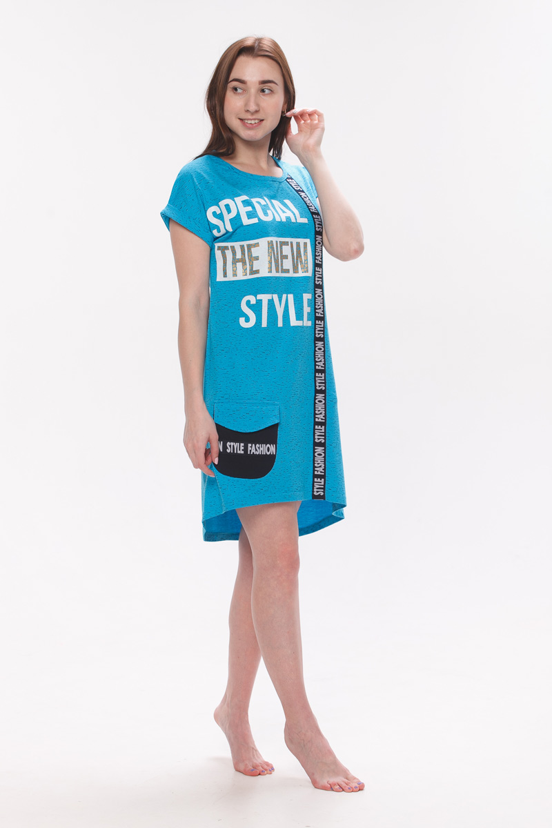 Платье женское Новое кимоно 6-92 голубое 44 RU