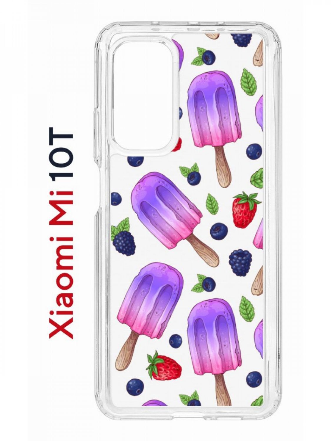 фото Чехол на xiaomi mi 10t/mi 10t pro kruche print ice cream,противоударный бампер с принтом кruче