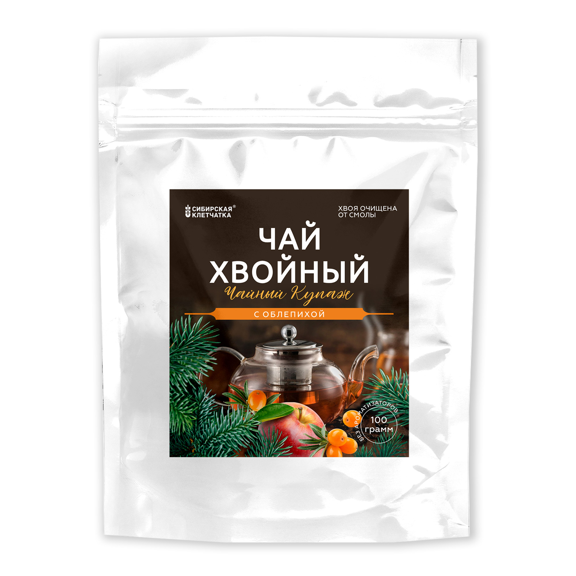Хвойный чай с облепихой Сибирская клетчатка, 100 г