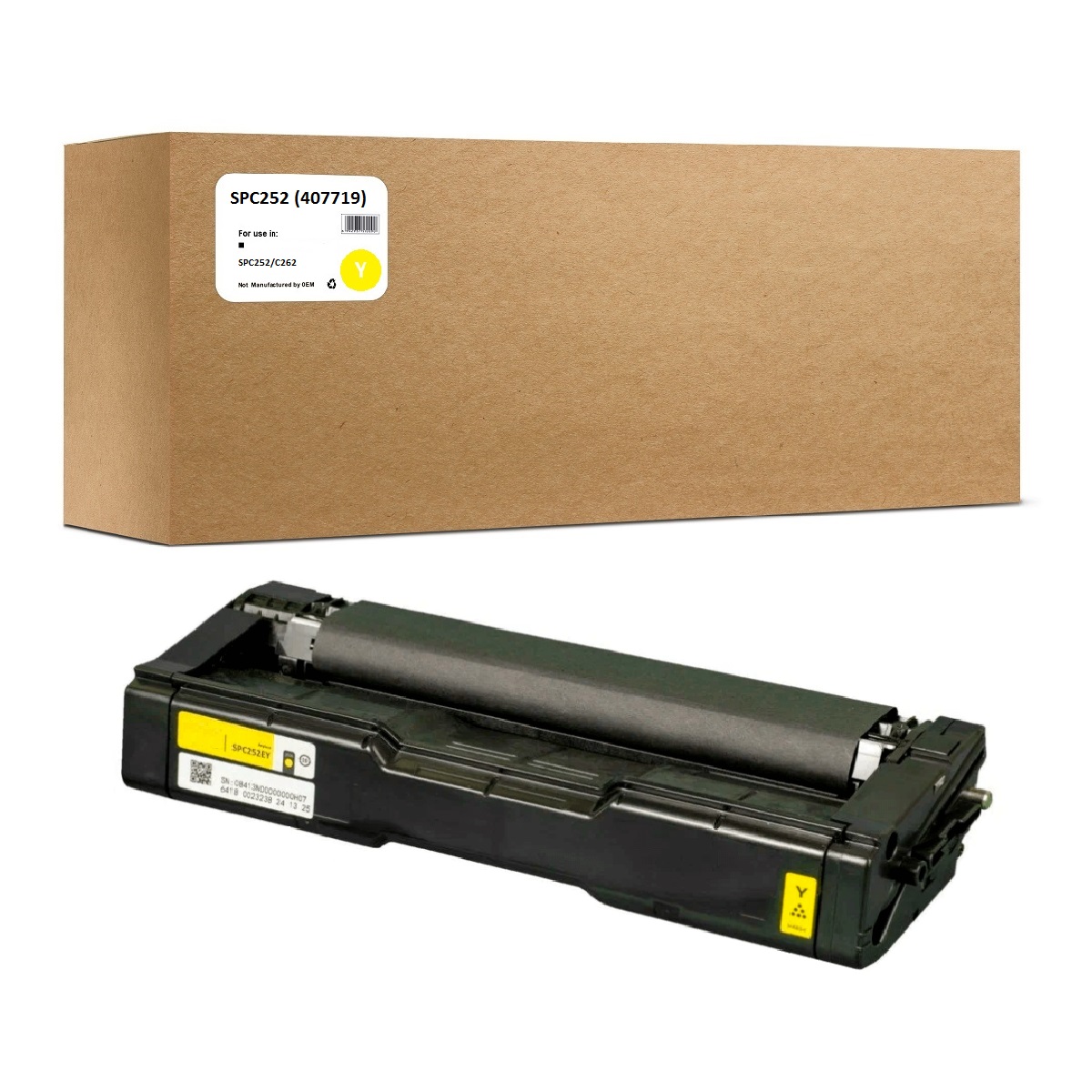 

Картридж OEM SPC252 для Ricoh SPC252/С262 6К Yellow Coompatible, Желтый, OEM SPC252Y (407719)