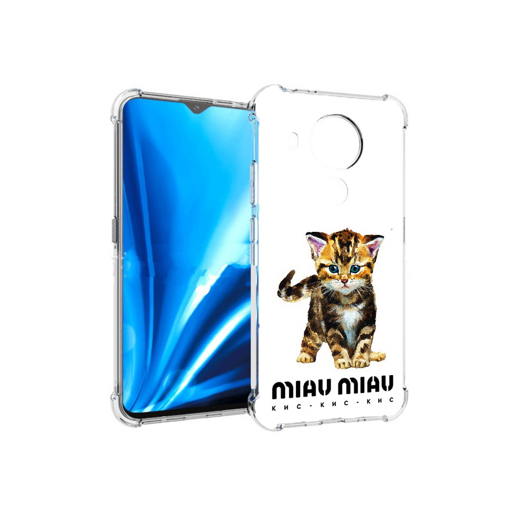 

Чехол MyPads Tocco для Nokia 5.4 Бренд miau miau (PT156621.100.34), Прозрачный, Tocco