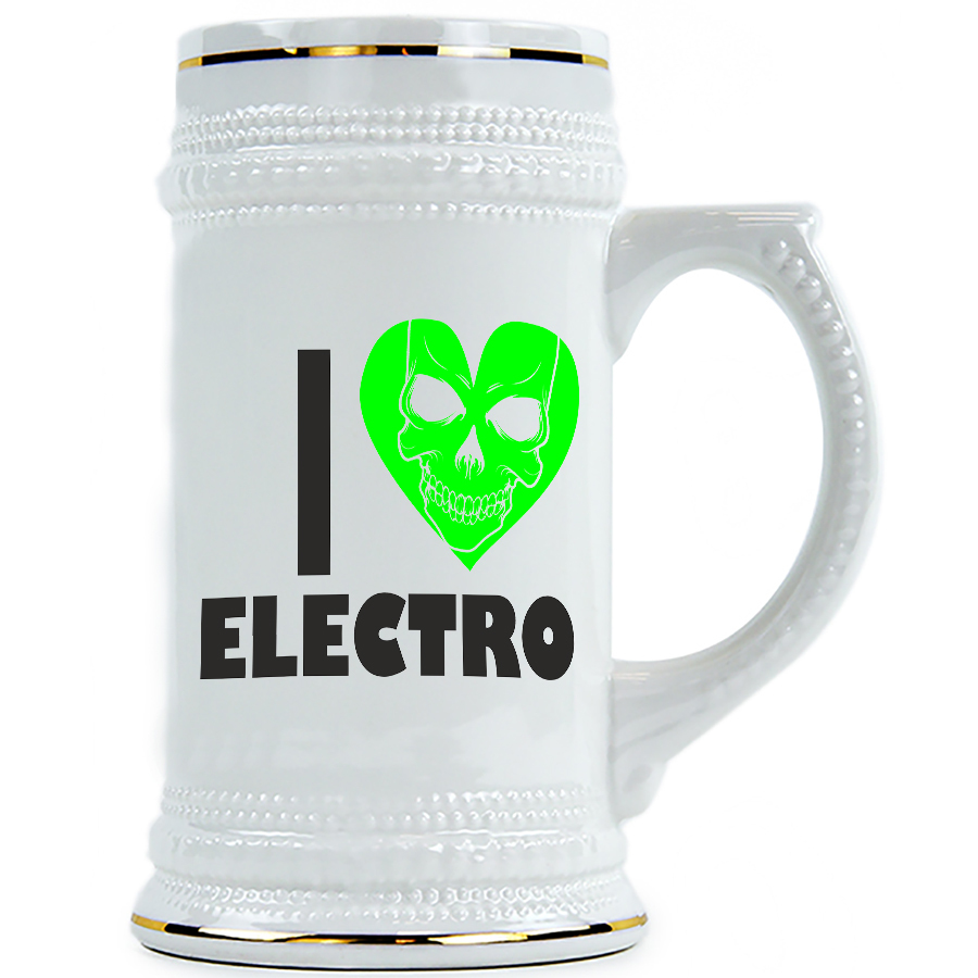 фото Пивная кружка drabs i love electro , я люблю электро