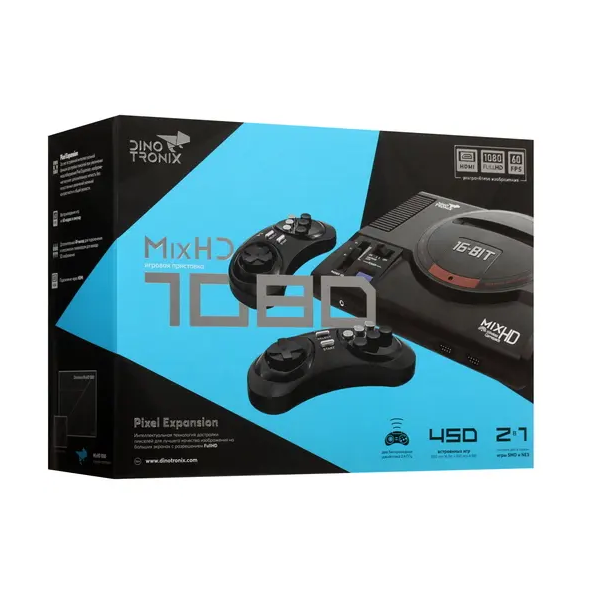 

Пристака 8/16bit Retro Genesis MixHD для Dendy, PS One, PSP, Sega, 450 игр, Черный