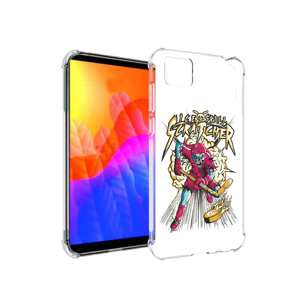 

Чехол MyPads нарисованный скелет хоккеист для Honor 9S, Прозрачный, Tocco