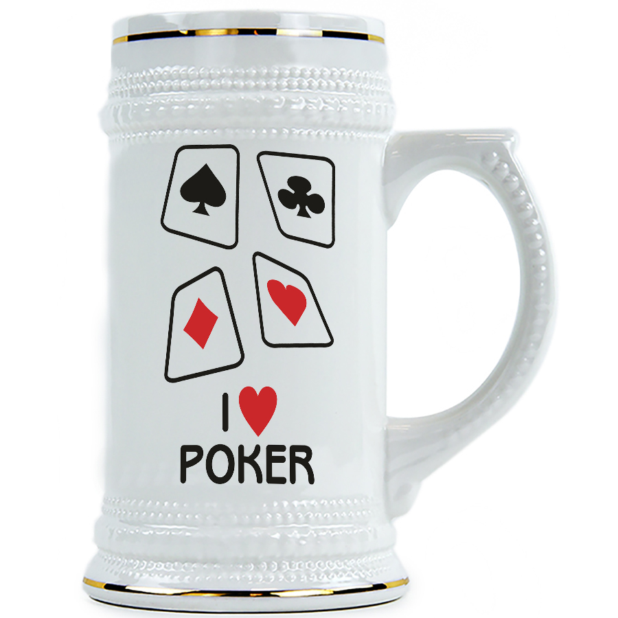 фото Пивная кружка drabs i love poker