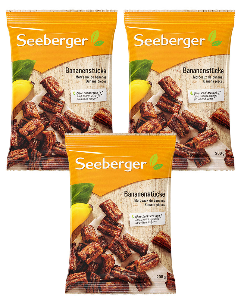 

Бананы Seeberger Сушеные, Кусочки 200 г - 3 шт