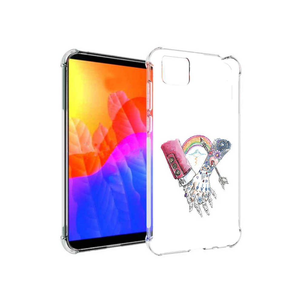 

Чехол MyPads абстракция руки в татуировках для Honor 9S, Прозрачный, Tocco