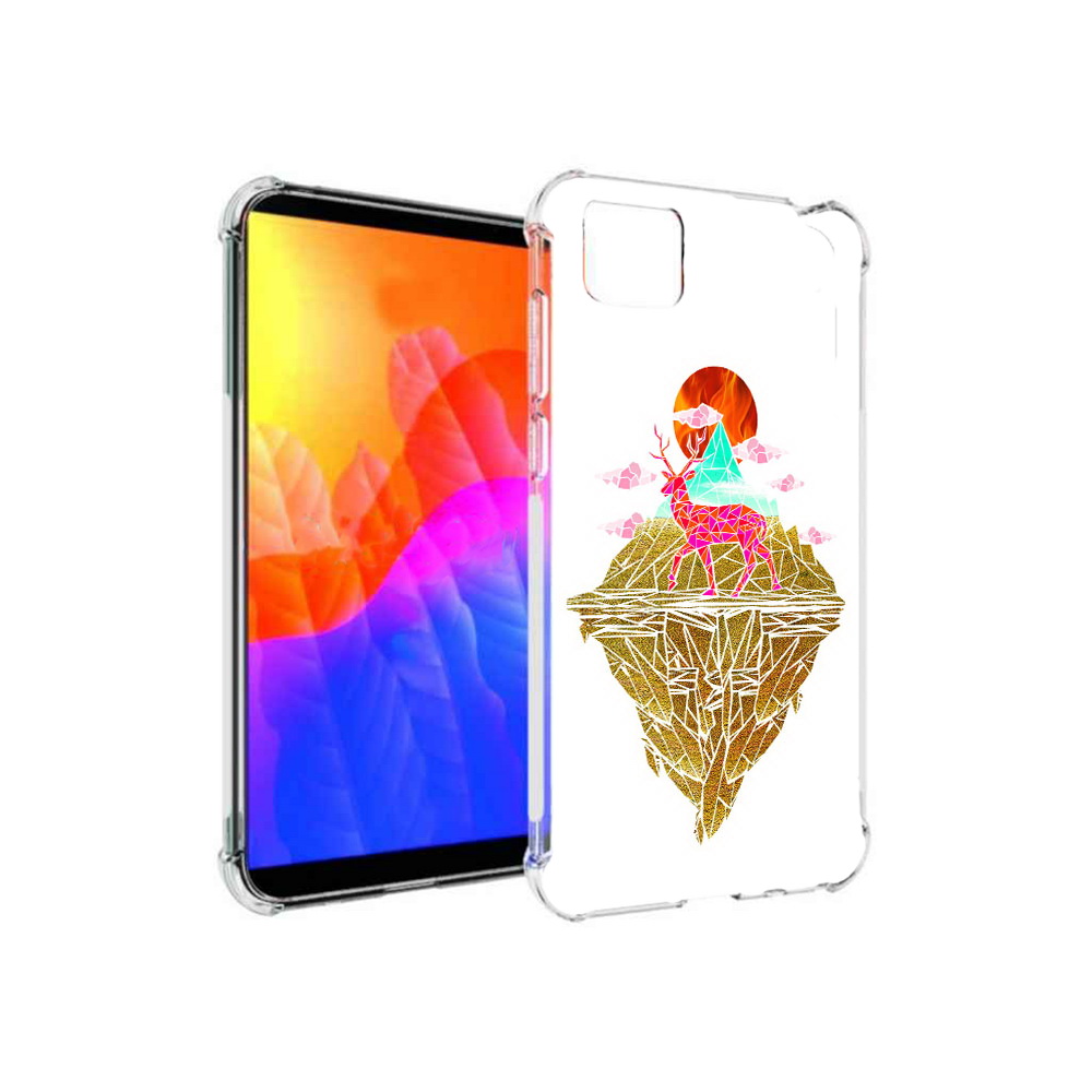 

Чехол MyPads розовый олень абстракция для Honor 9S, Прозрачный, Tocco