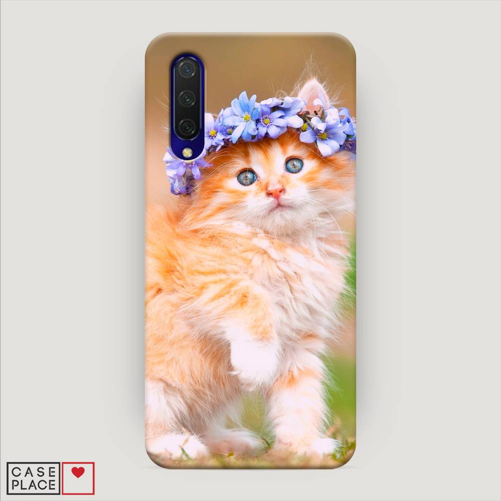 

Пластиковый чехол "Рыжий кот в венке" на Xiaomi Mi A3 Lite, 36220-1