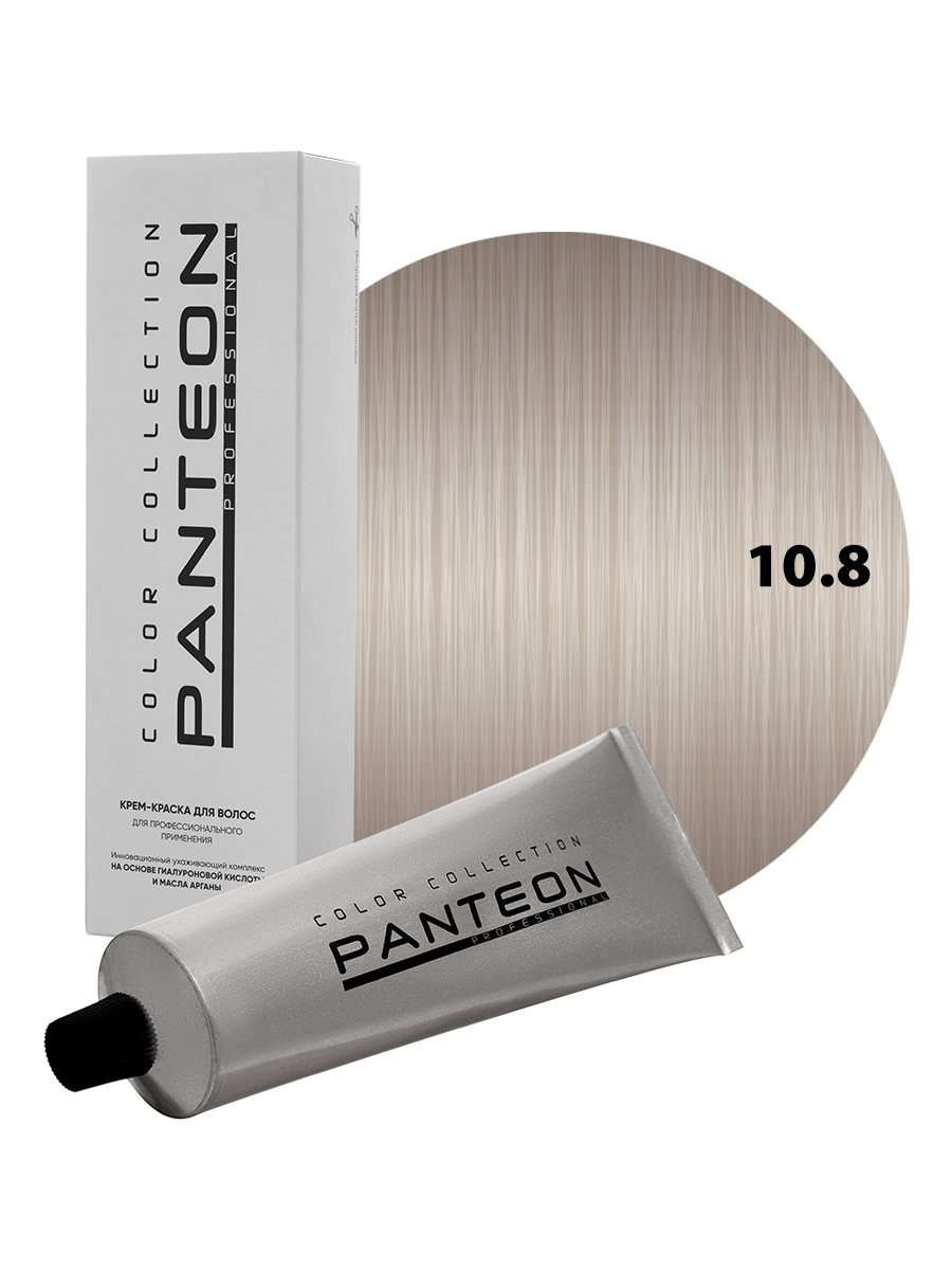 Краска для волос PANTEON тон 10.8 Очень светлый блондин перламутровый 100мл kapous 7 28 крем краска для волос с гиалуроновой кислотой блондин перламутровый шоколадный hy 100 мл