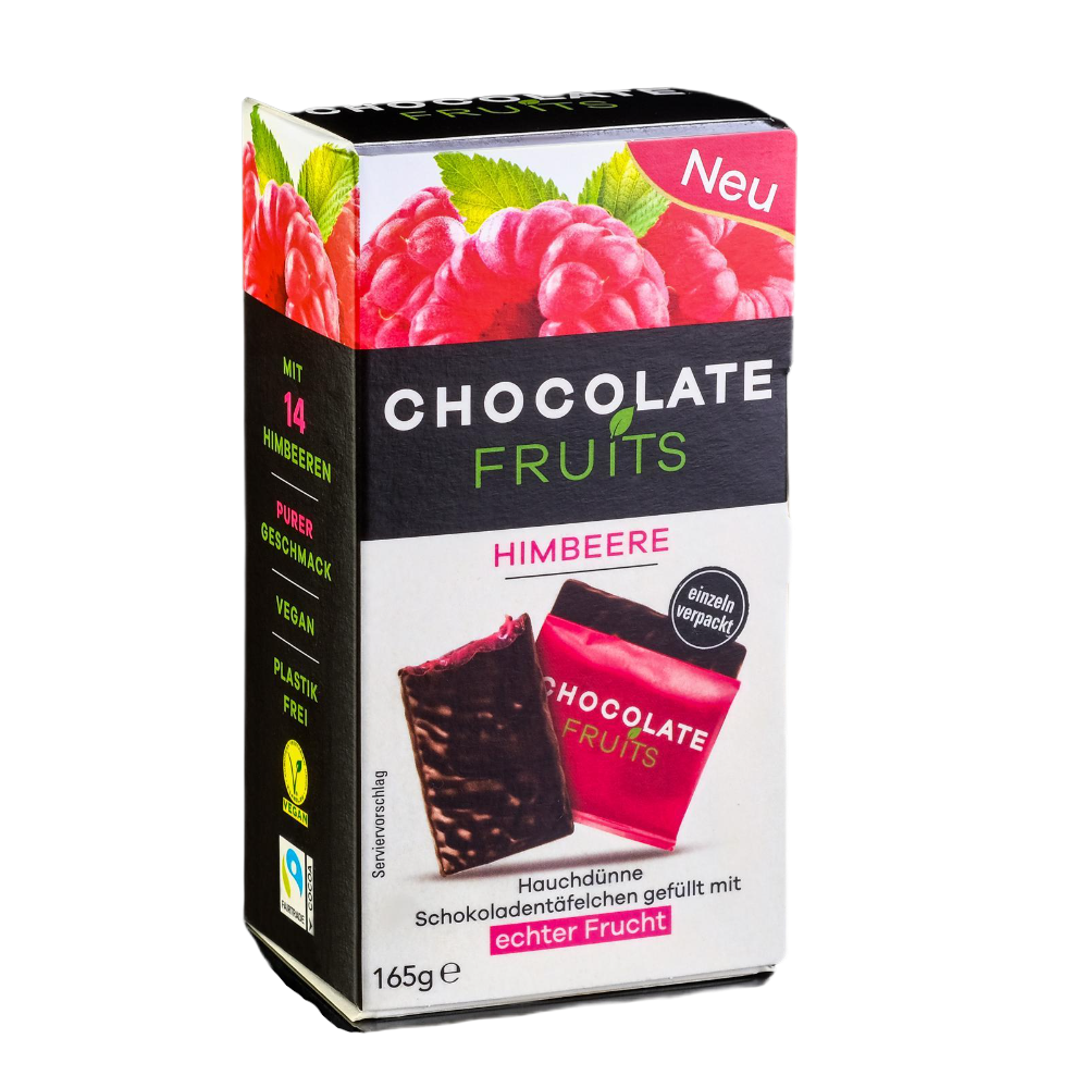 

Шоколад Chocolate Fruits Himbeere в пластинках с малиновой начинкой 165 г