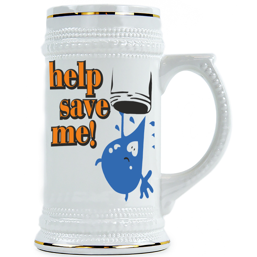 фото Пивная кружка drabs help save me
