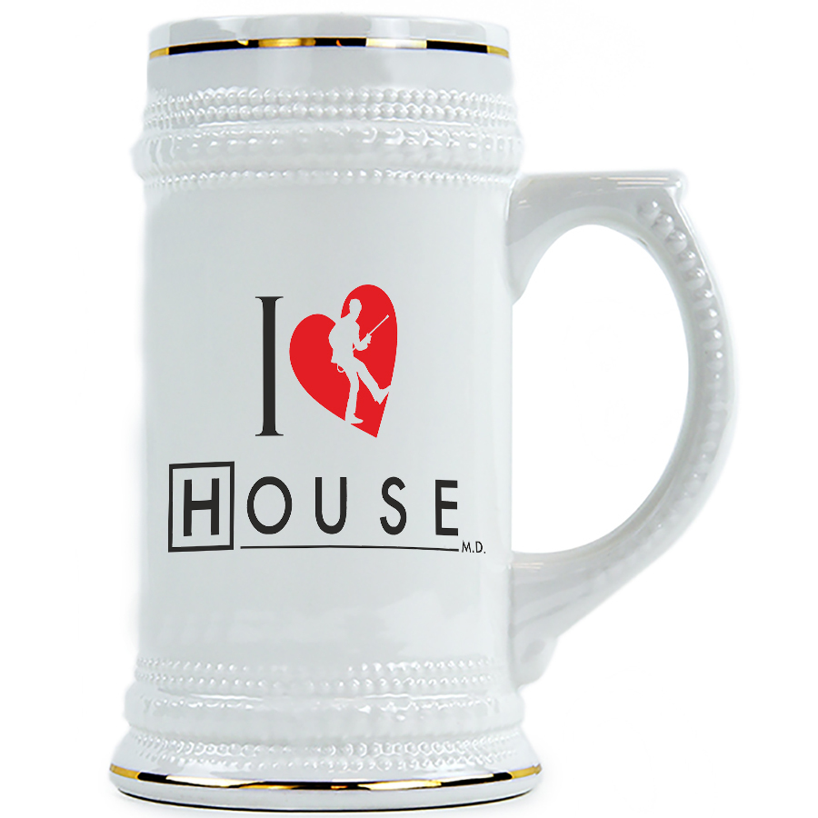 фото Пивная кружка drabs i love house , я люблю дом