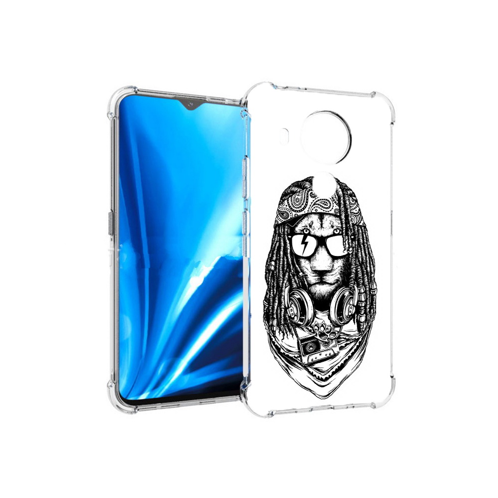 

Чехол MyPads Tocco для Nokia 5.4 дреды льва (PT156621.100.338), Прозрачный, Tocco