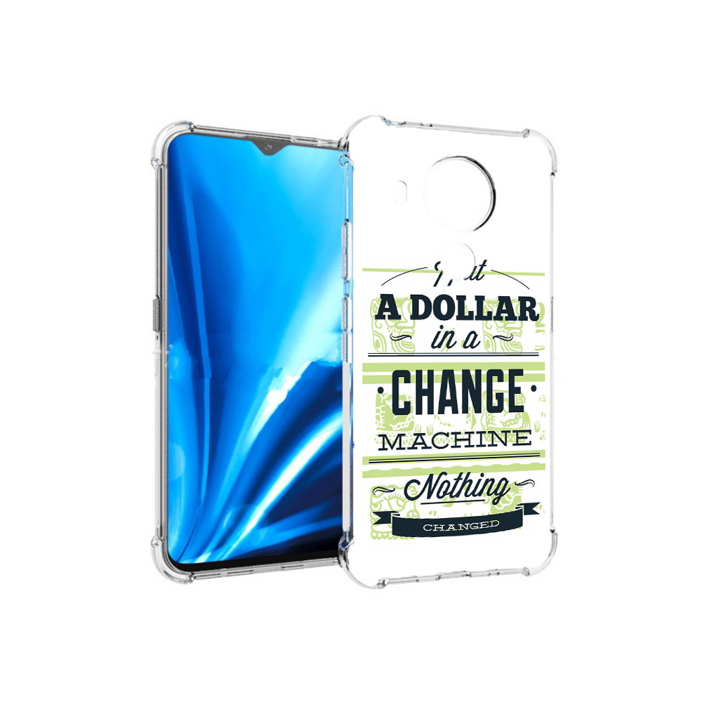 

Чехол MyPads Tocco для Nokia 5.4 доллар надпись (PT156621.100.336), Прозрачный, Tocco
