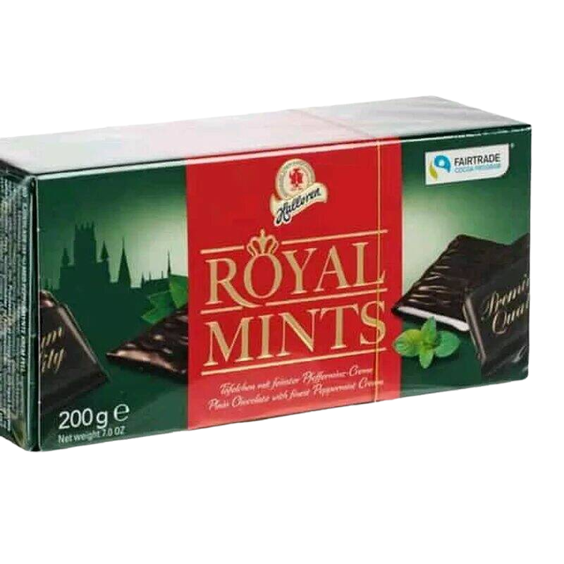 Шоколад  с мятной начинкой пластинками Royal Thins Mints 200 г