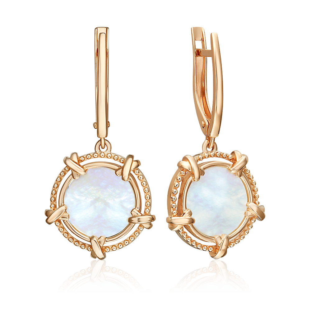 

Серьги из золота PLATINA jewelry 02-5454-00-744-1110, перламутр, 02-5454-00-744-1110