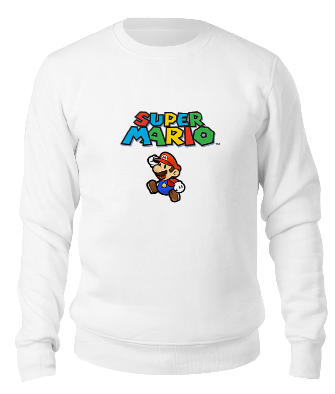 

Свитшот унисекс Printio Super mario белый XL, Super mario