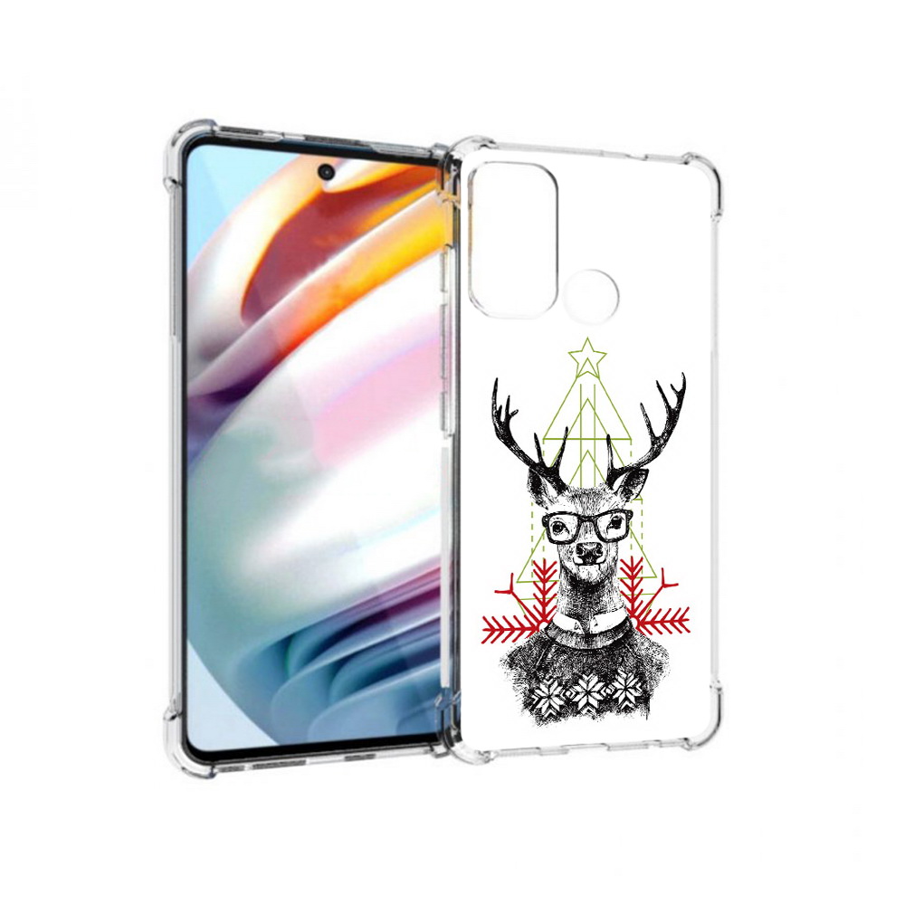 

Чехол MyPads Tocco для Motorola Moto G60 умный олень (PT227068.360.652), Прозрачный, Tocco