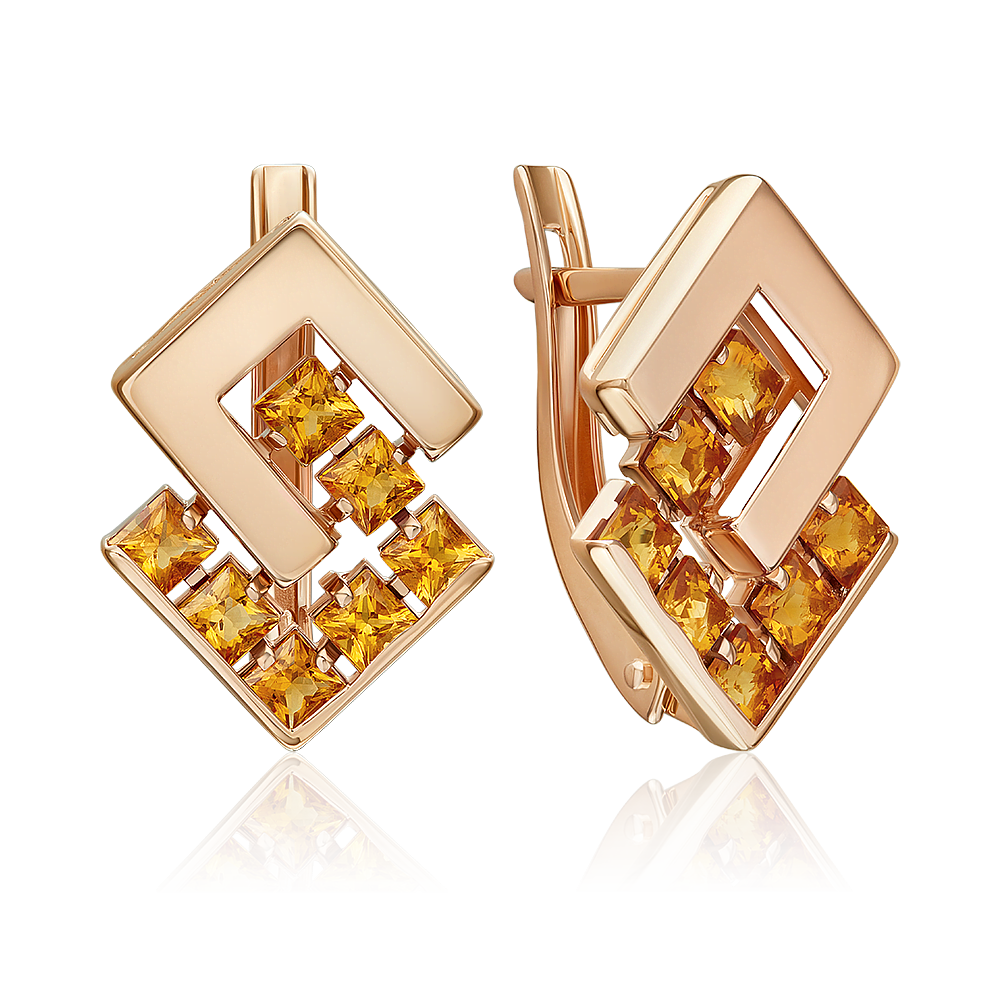 

Серьги из золота PLATINA jewelry 02-5429-00-206-1110, цитрин, 02-5429-00-206-1110
