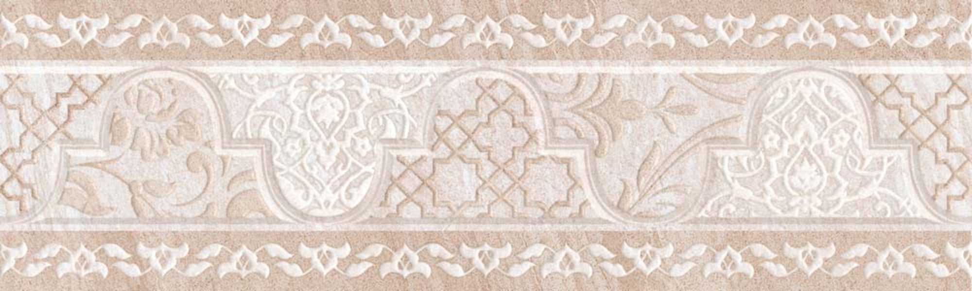 фото Бордюр керамический global tile ternura 10212001904 7,5 х 25 см бежевый