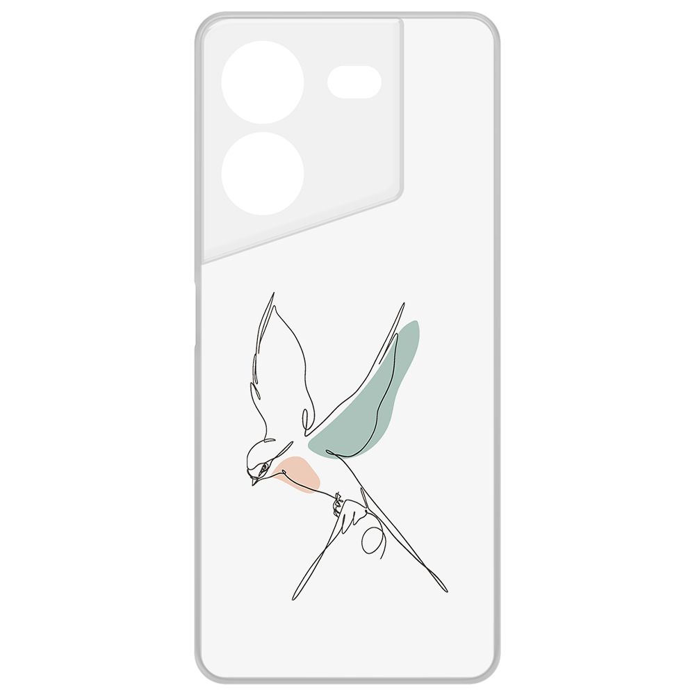 

Чехол-накладка Krutoff Clear Case Полет для TECNO Pova 5 Pro, Прозрачный