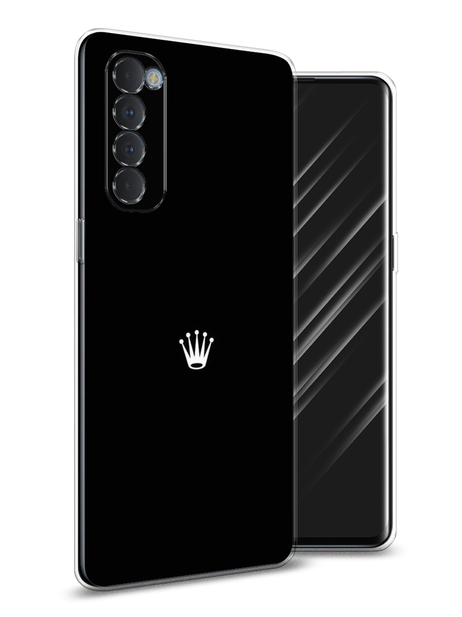

Чехол Awog на Oppo Reno 4 Pro "Белая корона на черном фоне", Разноцветный, 258950-7