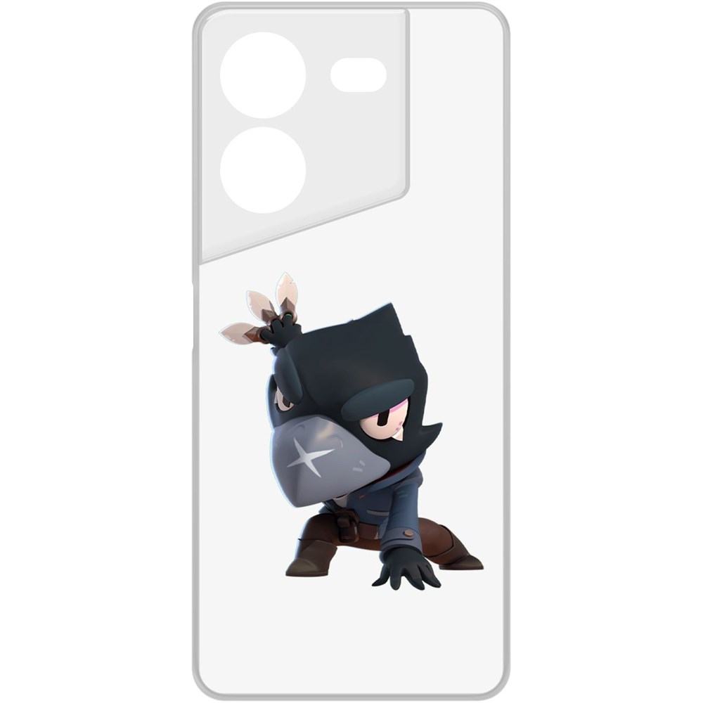 

Чехол-накладка Krutoff Clear Case Brawl Stars-Ворон для Tecno Pova 5 Pro, Прозрачный