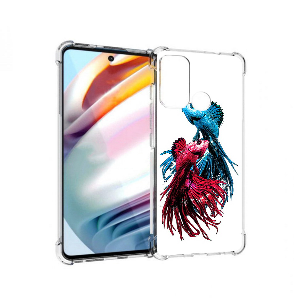 

Чехол MyPads Tocco для Motorola Moto G60 рыбы петушки (PT227068.360.592), Прозрачный, Tocco