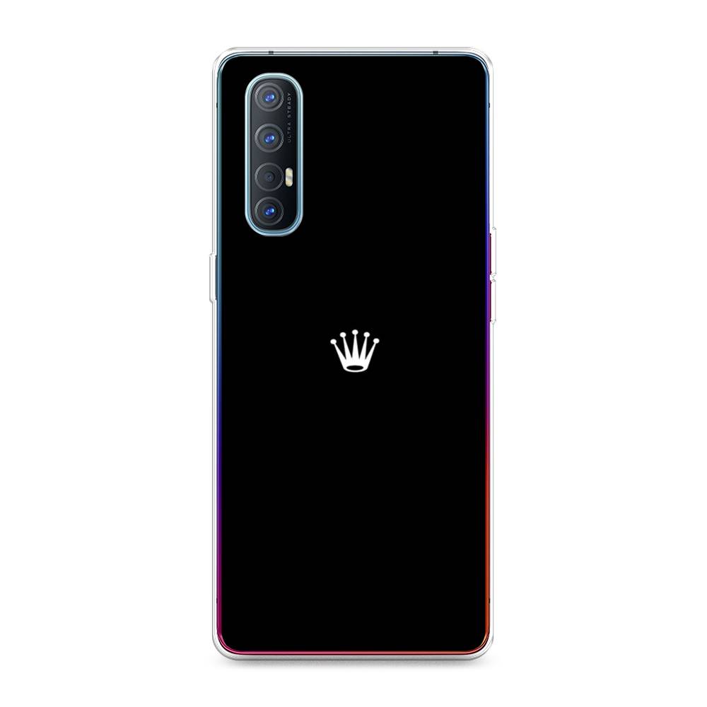 

Чехол Awog на Oppo Reno 3 Pro "Белая корона на черном фоне", Разноцветный, 252550-7