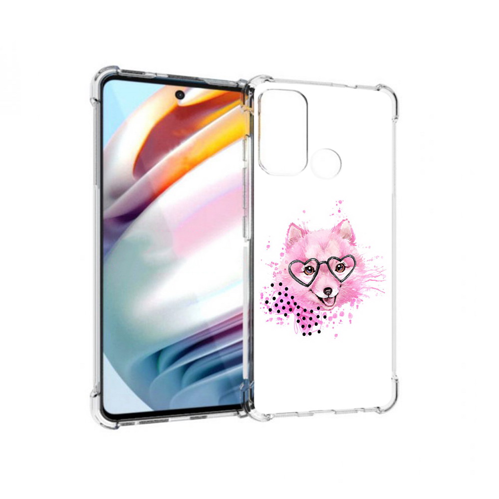 

Чехол MyPads Tocco для Motorola Moto G60 розовый волченок (PT227068.360.585), Прозрачный, Tocco
