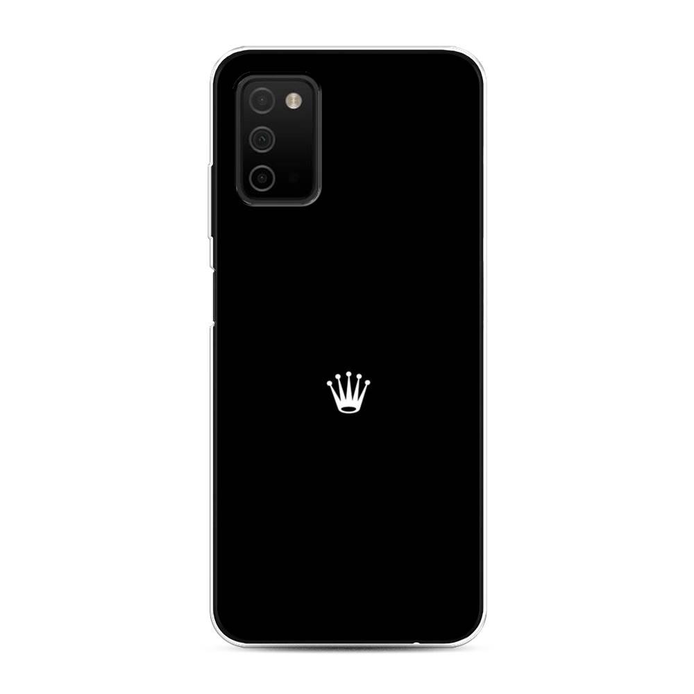 фото Чехол awog "белая корона на черном фоне" для samsung galaxy a03s