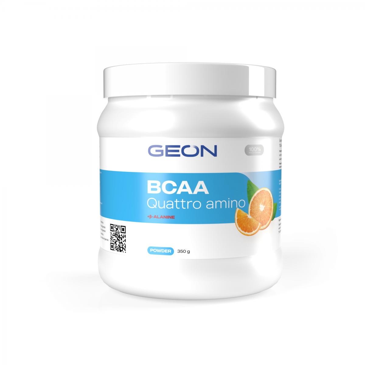 

Аминокислотный комплекс GEON BCAA QUATTRO AMINO + β-аланин Апельсин 350 грамм