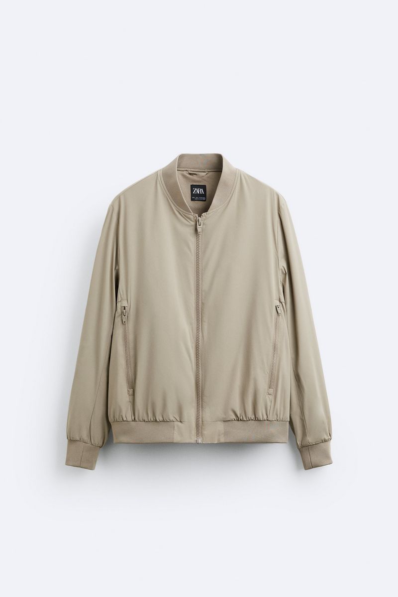 

Бомбер мужской ZARA 03918400 бежевый S, 03918400