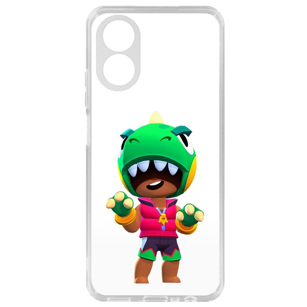 

Чехол-накладка Krutoff Clear Case Brawl Stars-Дино Леон для Oppo A38 4G, Прозрачный