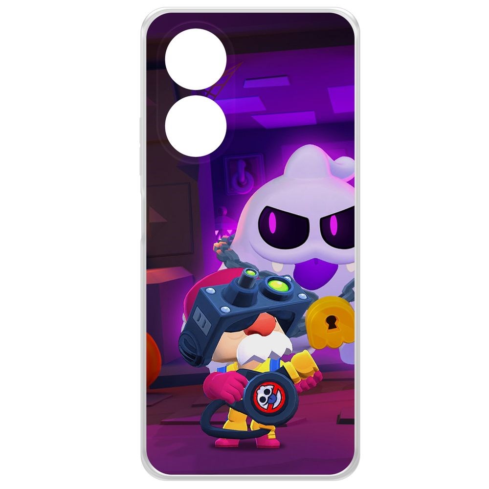 

Чехол-накладка Krutoff Clear Case Brawl Stars-Охотник за Скуиками Гэйл для Oppo A58 4G, Прозрачный