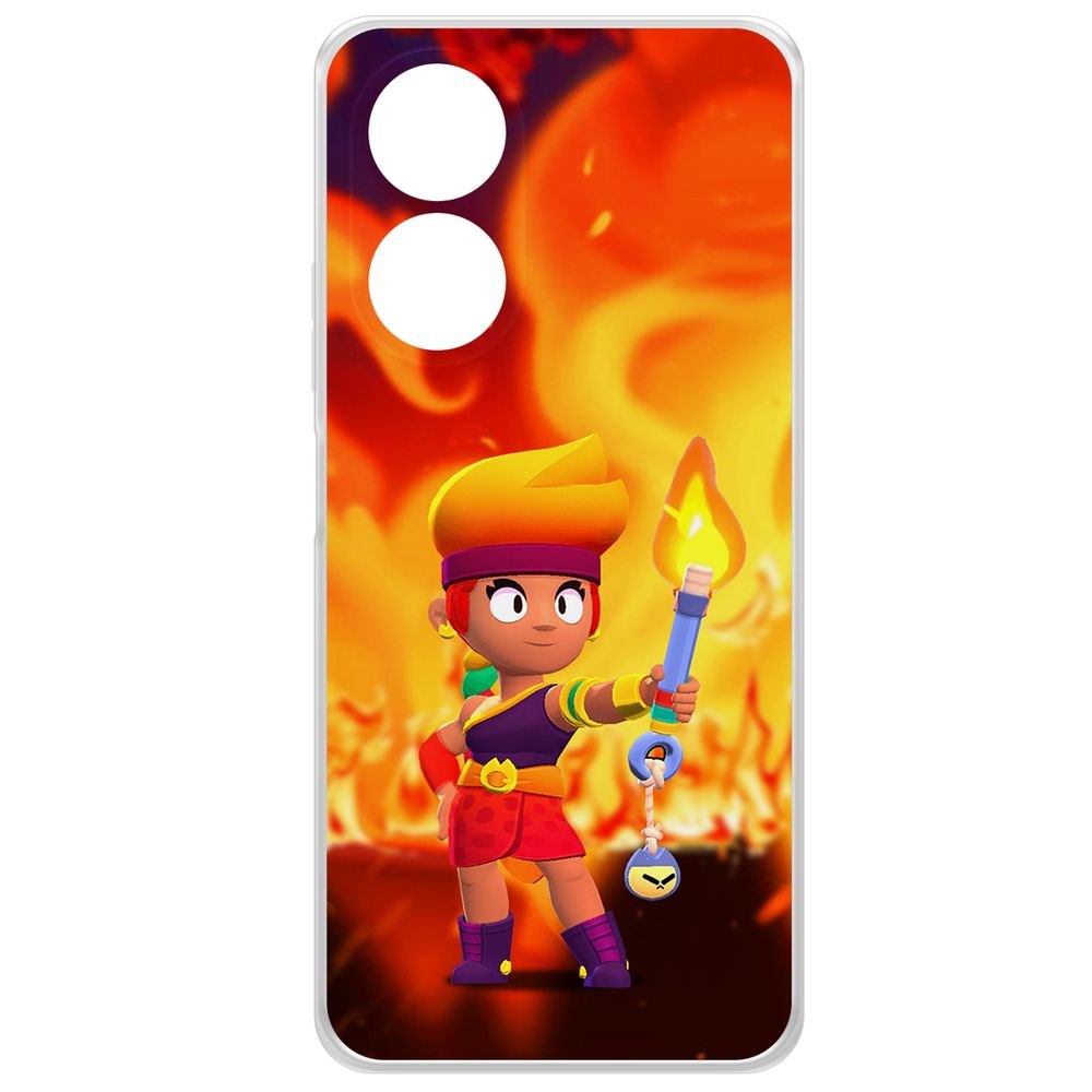 

Чехол-накладка Krutoff Clear Case Brawl Stars-Амбер для Oppo A58 4G, Прозрачный