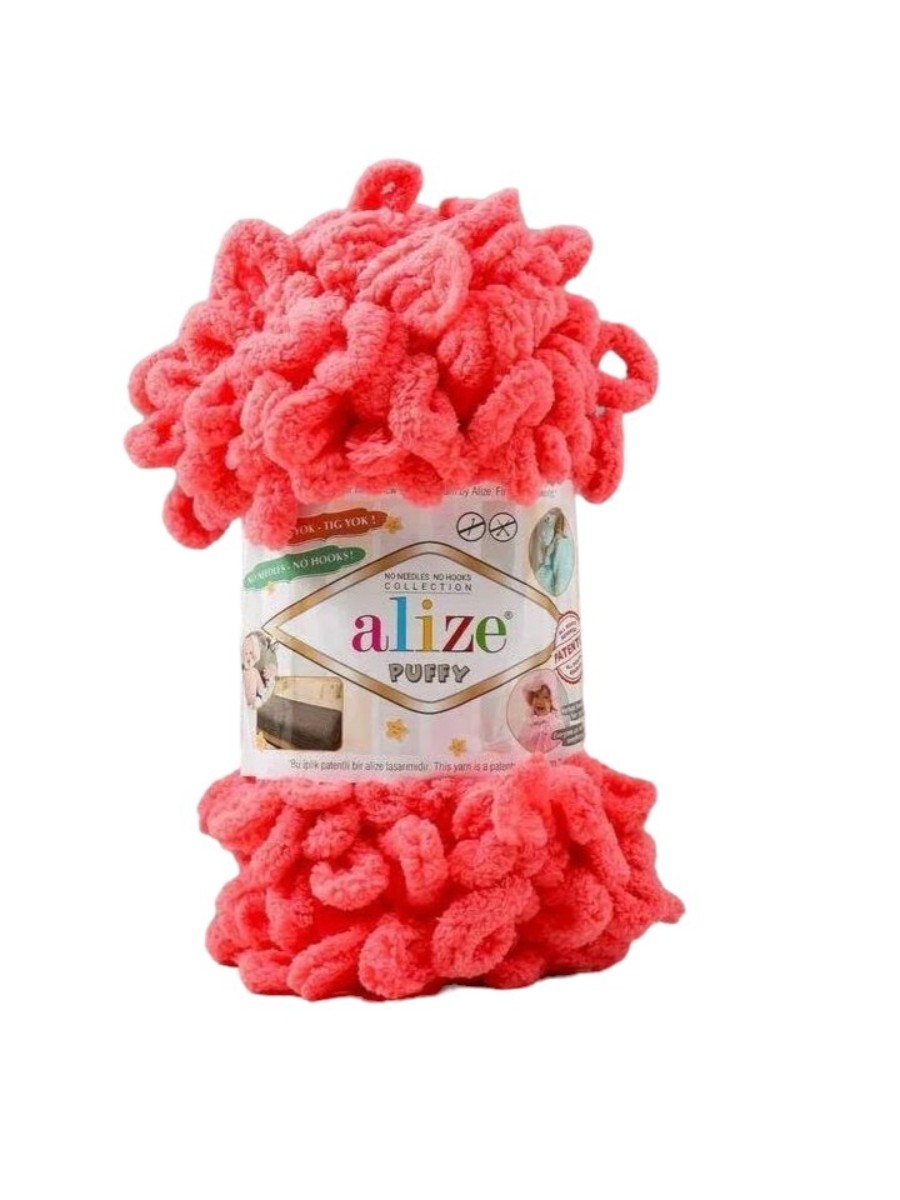 

Пряжа ALIZE "Puffy", 100% микрополиэстер, 9 мх100 г, 619 коралл, Коралловый, "Puffy", 100% микрополиэстер, 9 мх100 г, 619 коралл