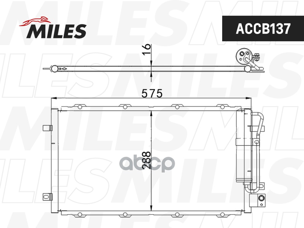 Конденсер Nissan Datsun On-Do 14-Lada Granta 10- Mt Miles арт ACCB137 10573₽