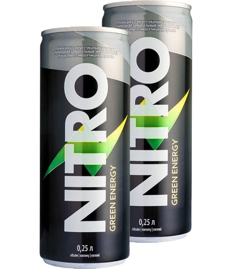 NITRO NITRO, Энергетический напиток, 2х0,25л (Green Energy)