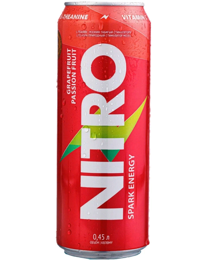 NITRO NITRO, Энергетический напиток, 4х0,45л (Грейпфрут-Маракуйя)